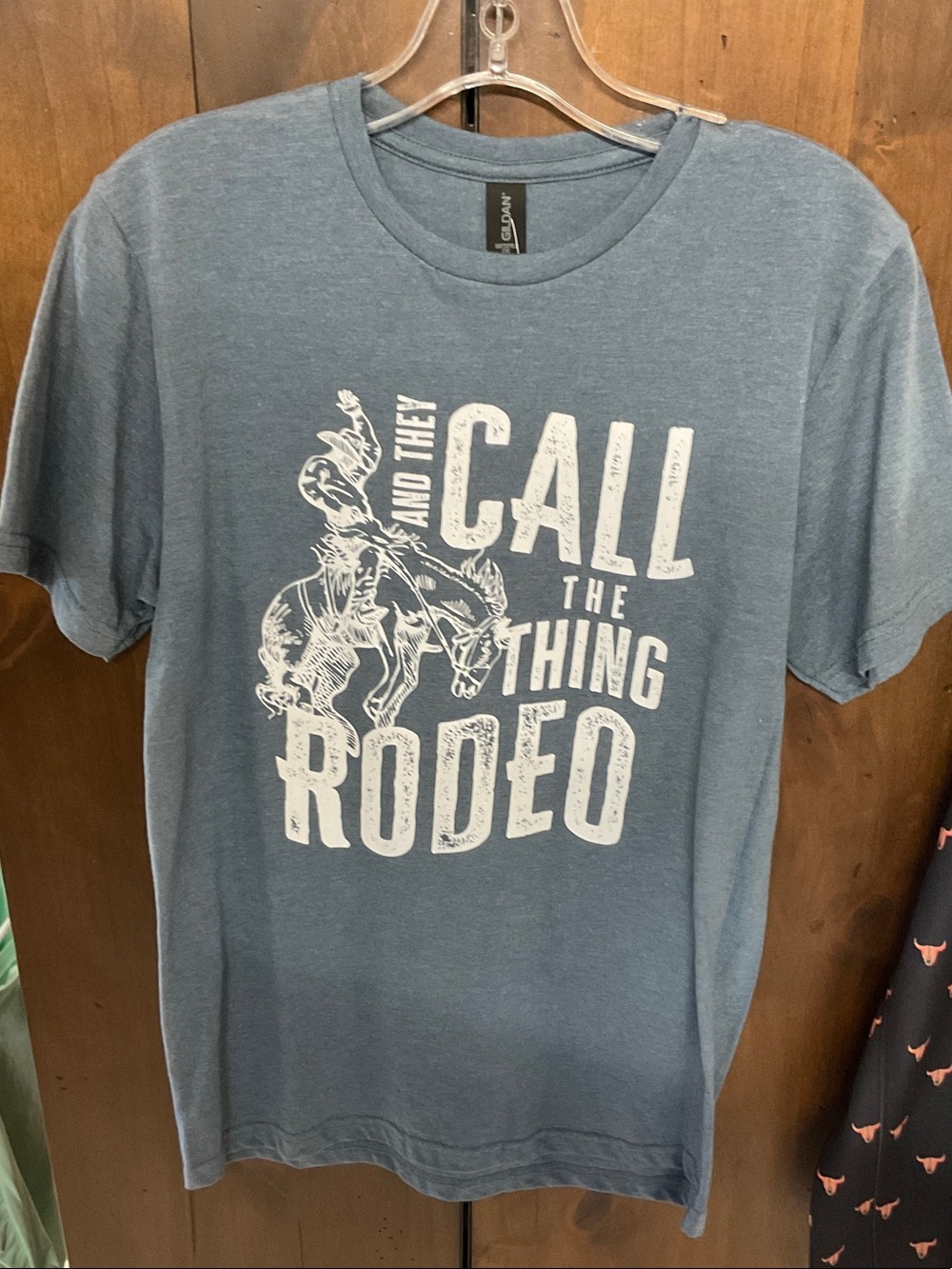 Gildan Dusty Blue 'Call the Thing Rodeo' Graphic Tee